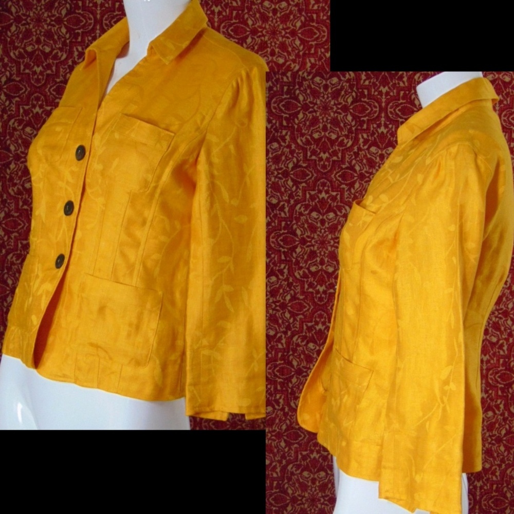 JONES NEW YORK PETITE Orange jacket 2P 💥 - Picture 4 of 8